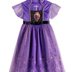 NWT 3t 3 FROZEN ANNA fantasy nightgown pajamas pjs